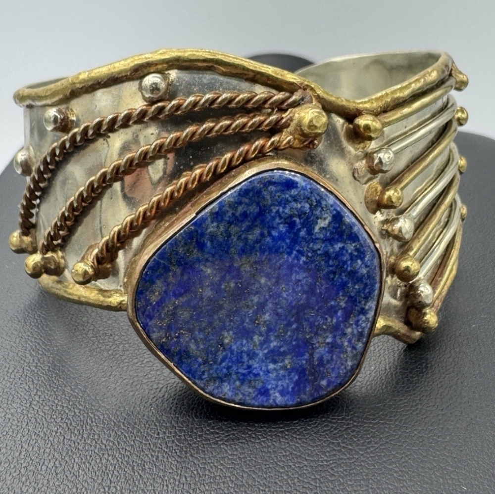 Lapis Brutalist Bracelet - Picture 3 of 10